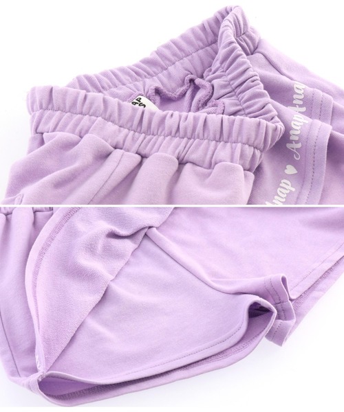 ANAP kids（アナップキッズ）の「ミニ裏毛スカパン（スカート・キッズ・ブラック/ピンク/ラベンダー・100cm/110cm/120cm/130cm）」の6枚目の写真