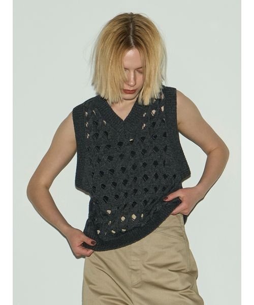 styling/ 2WAYロープニットベスト styling/（スタイリング）の「2WAYロープニットベスト（ベスト