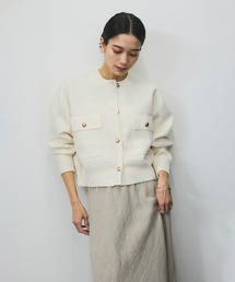 【WEB限定】スウェットライクメタルボタンカーディガン