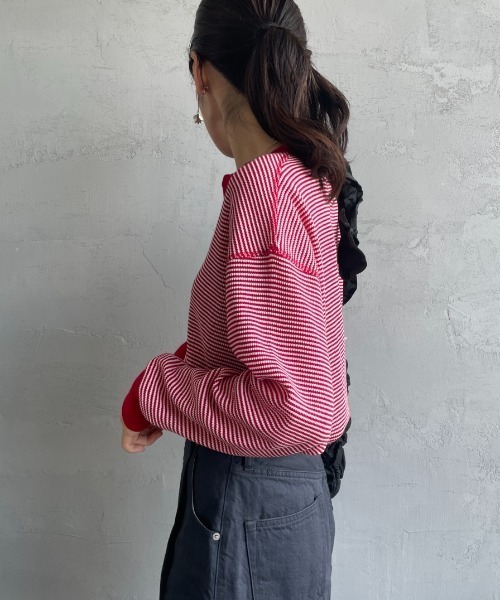HEALTHKNIT/ヘルスニット] 別注 ヘンリーネック ワッフル