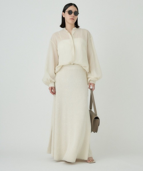 美品！定価約4万円 【Chaos/カオス】フォーフシルクスカート ロングスカート セール】Chaos(カオス)/フォーフシルクスカート（スカート）｜Chaos