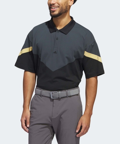 セール】ツイストニット オーバーサイズ カラーブロック 半袖ポロ