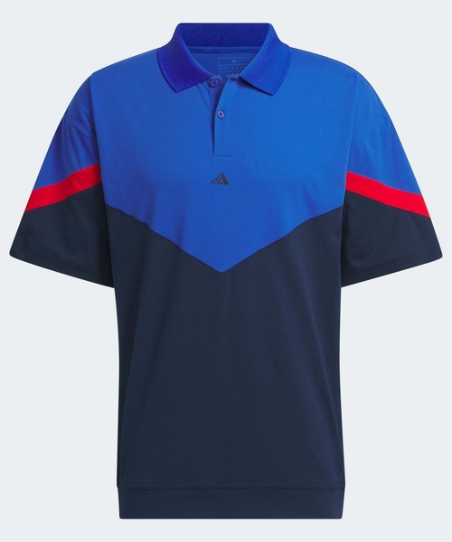 セール】ツイストニット オーバーサイズ カラーブロック 半袖ポロ