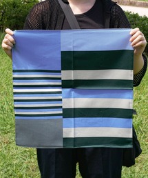 H.TOKYO（エイチトウキョウ）の「H TOKYO TRICOLOR BORDER Handkerchief エイチトウキョウ トリコロールボーダー ハンカチ 大判（ハンカチ/ハンドタオル）」