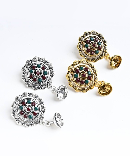 MARAI(マーライ)の「エスニックデザイン ボリュームピアス(ピアス(両耳用)・レディース・ゴールド/ゴールド系その他/シルバー・FREE)」の13枚目の写真