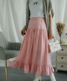 aimoha | ギンガムチェックロングマキシスカート(スカート)