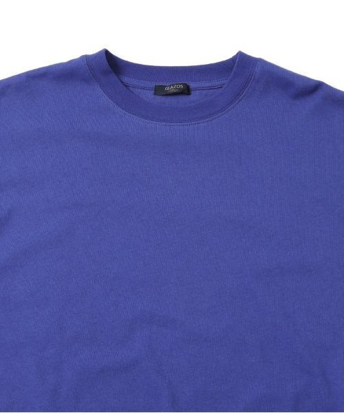 GLAZOS（グラソス）の「USAコットン・袖ロゴバックプリントビッグ長袖Tシャツ（Tシャツ/カットソー・キッズ・オートミール/ブルー/ブラック・S/M/L/LL）」の11枚目の写真