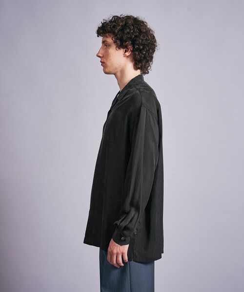 MONKEY TIME(モンキータイム)の「フィブリル キュプラ ツイル オープンカラー シャツ(シャツ/ブラウス・メンズ・ブラック/コバルトブルー・S/M/L/XL)」の13枚目の写真