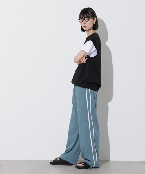 Apo(s)ture（アポスチャー）の「ARIA-023/2WAYストレッチライントラックパンツ（その他パンツ・レディース・ブルーグリーン/スミクロ/ベージュ/グレー・XS/S/M/L/XL）」の20枚目の写真