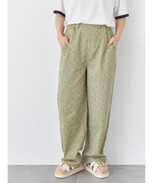 ehka sopo（エヘカソポ）の「花柄ツイルパンツ（その他パンツ・レディース・キナリ/グリーン・F）」の2枚目の写真