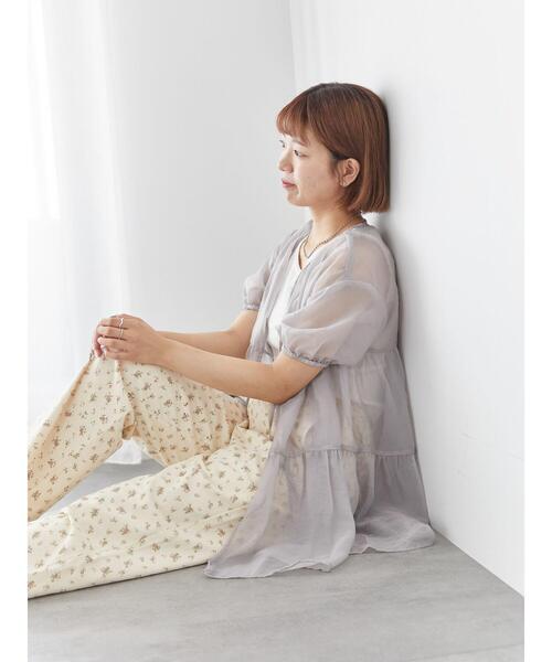 ehka sopo（エヘカソポ）の「花柄ツイルパンツ（その他パンツ・レディース・キナリ/グリーン・F）」の7枚目の写真