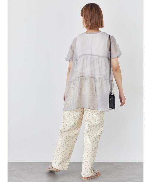 ehka sopo（エヘカソポ）の「花柄ツイルパンツ（その他パンツ・レディース・キナリ/グリーン・F）」の11枚目の写真