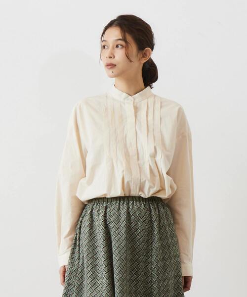 【セール】【ボウタイ取り外し可能なタックシャツブラウス】（シャツ/ブラウス）｜MELROSE claire（メルローズ クレール）