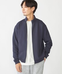 【WEB限定】SHIPS: ハイゲージ ダブルニット スタンド ジップ ブルゾン（セットアップ対応）