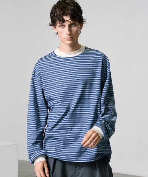 PUBLIC TOKYO(パブリックトウキョウ)の「ビューティーコットンコードロンTEE(Tシャツ/カットソー・メンズ・ブラック/ダークグリーン/ネイビー/グリーン/ダークブルー・1/2)」の21枚目の写真