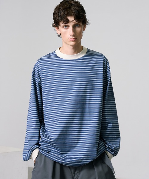 PUBLIC TOKYO(パブリックトウキョウ)の「ビューティーコットンコードロンTEE(Tシャツ/カットソー・メンズ・ブラック/ダークグリーン/ネイビー/グリーン/ダークブルー・1/2)」の20枚目の写真