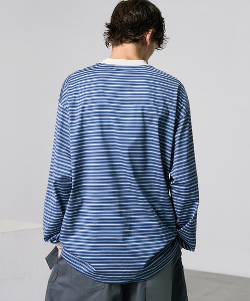 PUBLIC TOKYO(パブリックトウキョウ)の「ビューティーコットンコードロンTEE(Tシャツ/カットソー・メンズ・ブラック/ダークグリーン/ネイビー/グリーン/ダークブルー・1/2)」の18枚目の写真