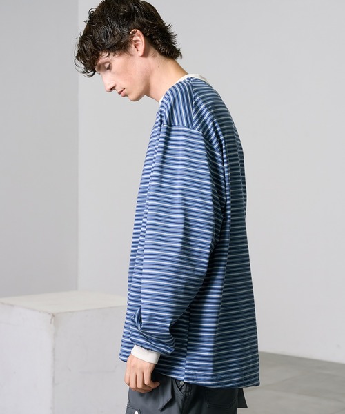 PUBLIC TOKYO(パブリックトウキョウ)の「ビューティーコットンコードロンTEE(Tシャツ/カットソー・メンズ・ブラック/ダークグリーン/ネイビー/グリーン/ダークブルー・1/2)」の19枚目の写真