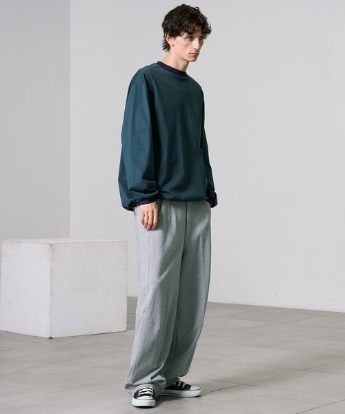PUBLIC TOKYO（パブリックトウキョウ）の「ビューティーコットンコードロンTEE（Tシャツ/カットソー・メンズ・ブラック/ダークグリーン/ネイビー/グリーン/ダークブルー・1/2）」の13枚目の写真