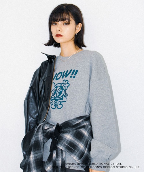 SENSE OF PLACE by URBAN RESEARCH（センスオブプレイスバイアーバンリサーチ）の「『別注』ANGEL BLUE×SOP　ルーズスウェット（スウェット・レディース・グレー/ブルー/オートミール・ONE）」の5枚目の写真