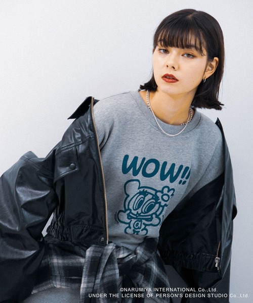 SENSE OF PLACE by URBAN RESEARCH（センスオブプレイスバイアーバンリサーチ）の「『別注』ANGEL BLUE×SOP　ルーズスウェット（スウェット・レディース・グレー/ブルー/オートミール・ONE）」の8枚目の写真