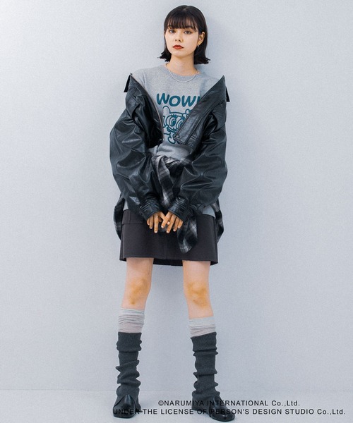 SENSE OF PLACE by URBAN RESEARCH（センスオブプレイスバイアーバンリサーチ）の「『別注』ANGEL BLUE×SOP　ルーズスウェット（スウェット・レディース・グレー/ブルー/オートミール・ONE）」の16枚目の写真