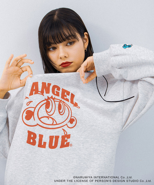 SENSE OF PLACE by URBAN RESEARCH（センスオブプレイスバイアーバンリサーチ）の「『別注』ANGEL BLUE×SOP　ルーズスウェット（スウェット・レディース・グレー/ブルー/オートミール・ONE）」の19枚目の写真