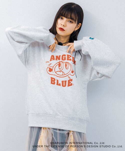 SENSE OF PLACE by URBAN RESEARCH（センスオブプレイスバイアーバンリサーチ）の「『別注』ANGEL BLUE×SOP　ルーズスウェット（スウェット・レディース・グレー/ブルー/オートミール・ONE）」の20枚目の写真