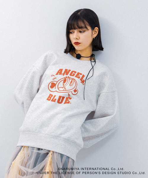SENSE OF PLACE by URBAN RESEARCH（センスオブプレイスバイアーバンリサーチ）の「『別注』ANGEL BLUE×SOP　ルーズスウェット（スウェット・レディース・グレー/ブルー/オートミール・ONE）」の21枚目の写真