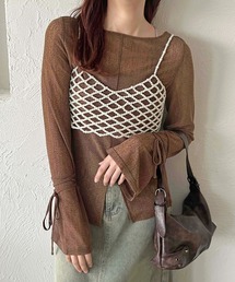 apres jour clair | 【apres jour clair】シアー袖リボントップス【ZOZOTOWN限定アイテム】(Tシャツ/カットソー)