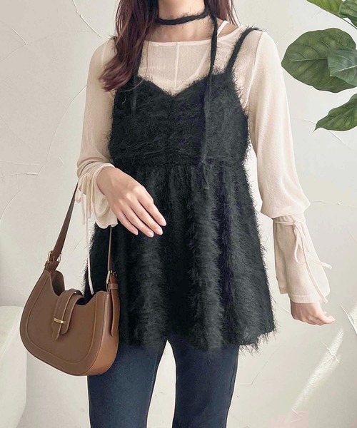 apres jour clair（アプレジュールクレア）の「【apres jour clair】シアー袖リボントップス【ZOZOTOWN限定アイテム】（Tシャツ/カットソー・レディース・ブラック/グリーン/アイボリー/ブラウン系その他/ブルー系その他・X-LARGE/フリー）」の18枚目の写真