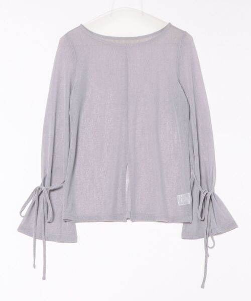 apres jour clair（アプレジュールクレア）の「【apres jour clair】シアー袖リボントップス【ZOZOTOWN限定アイテム】（Tシャツ/カットソー・レディース・ブラック/グリーン/アイボリー/ブラウン系その他/ブルー系その他・X-LARGE/フリー）」の6枚目の写真