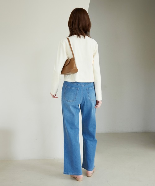 ROPE' PICNIC（ロペピクニック）の「パイルクロップドカーディガン（カーディガン/ボレロ・レディース・グレー/キナリ/ブラック・38）」の19枚目の写真