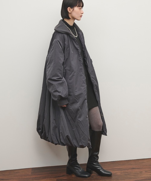 Shelly island（シェリーアイランド）の「リブカラー中綿バルーン