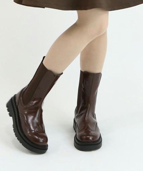 F i.n.t（フィント）の「ウイングチップチェルシーブーツ（ブーツ・レディース・ブラック/ブラウン・L/M/S）」の17枚目の写真