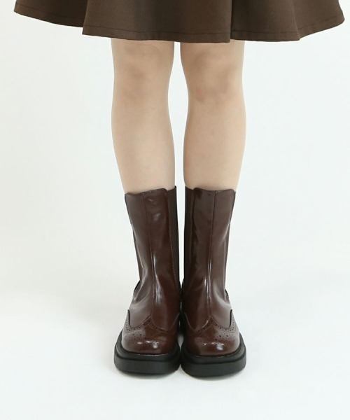 F i.n.t（フィント）の「ウイングチップチェルシーブーツ（ブーツ・レディース・ブラック/ブラウン・L/M/S）」の19枚目の写真