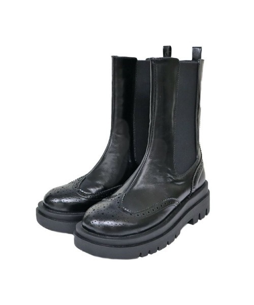 F i.n.t（フィント）の「ウイングチップチェルシーブーツ（ブーツ・レディース・ブラック/ブラウン・L/M/S）」の6枚目の写真