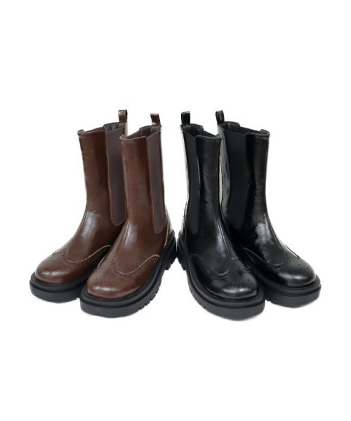 F i.n.t（フィント）の「ウイングチップチェルシーブーツ（ブーツ・レディース・ブラック/ブラウン・L/M/S）」の13枚目の写真