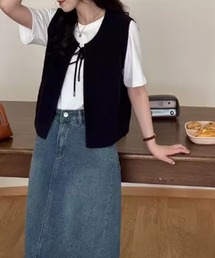 BANICO（バニコ）の「【Banico】紐リボンウールベスト（ベスト）」