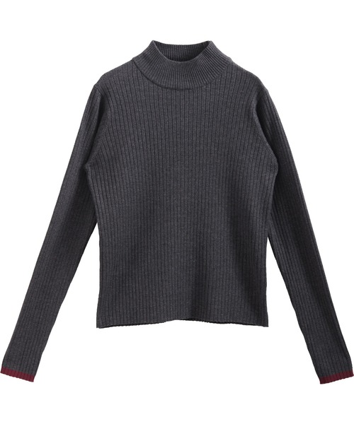 nouvellemoi（ヌーベルモイ）の「リブパイピングハイネックニット（ニット/セーター・レディース・アイボリー/ダークグリーン/ナチュラル/チャコール・M）」の14枚目の写真