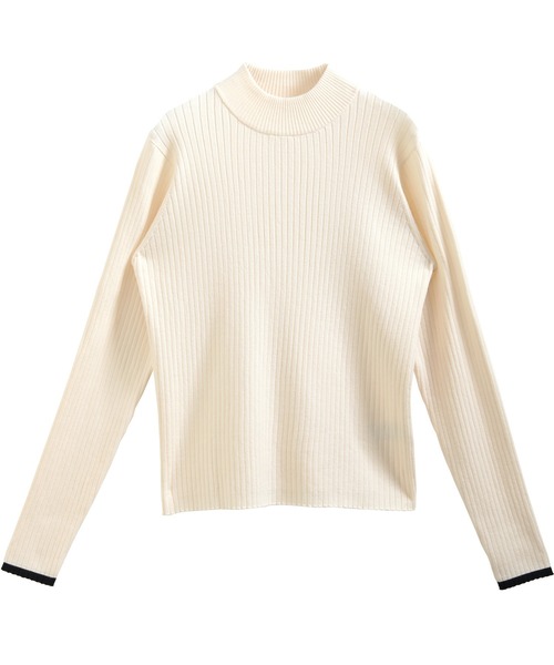 nouvellemoi（ヌーベルモイ）の「リブパイピングハイネックニット（ニット/セーター・レディース・アイボリー/ダークグリーン/ナチュラル/チャコール・M）」の15枚目の写真