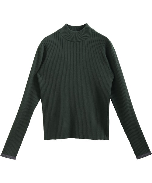 nouvellemoi（ヌーベルモイ）の「リブパイピングハイネックニット（ニット/セーター・レディース・アイボリー/ダークグリーン/ナチュラル/チャコール・M）」の16枚目の写真