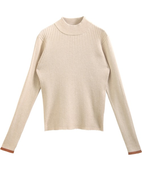 nouvellemoi（ヌーベルモイ）の「リブパイピングハイネックニット（ニット/セーター・レディース・アイボリー/ダークグリーン/ナチュラル/チャコール・M）」の17枚目の写真