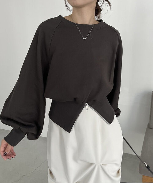 卸し売り購入 CAPRICIEUX LE'MAGE（カプリシューレマージュ）の「裾ZIP トップス