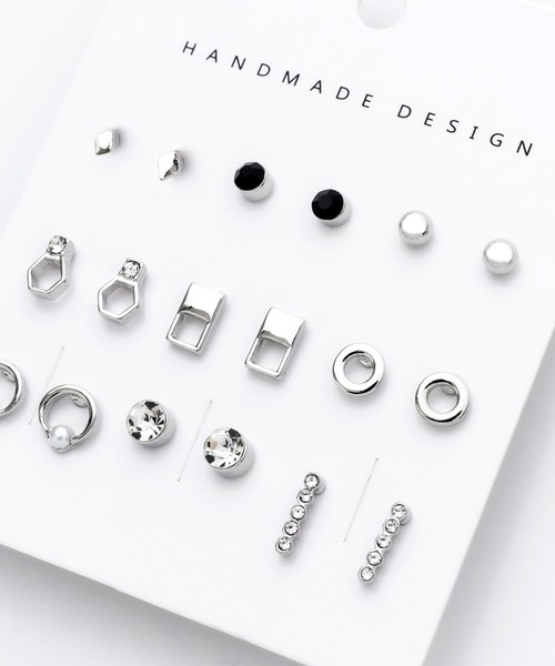 ciite'(シーテ)の「ピアス 9セット / pierce 9 set(ピアス(両耳用)・レディース・シルバー/ゴールド・FREE)」の3枚目の写真