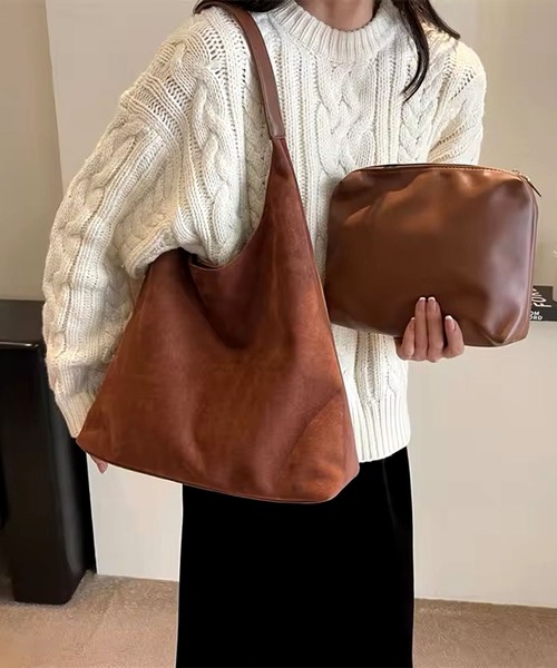 ammy.(エイミードット)の「【 ammy. / エイミードット 】 シンプル ショルダーバッグ / ポーチ付き(ショルダーバッグ・レディース・ブラウン/ダークグリーン/アイボリー/ブラック/ブラウン系・FREE)」の18枚目の写真