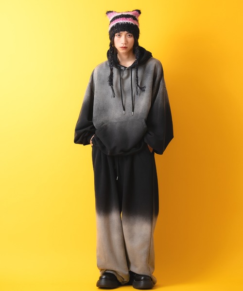 an meets zakka（アンミツザッカ）の「an meets zakka ネコ耳ラインボーダーファーコードニット帽（ニットキャップ/ビーニー・メンズ・ブルー/ホワイト/ブラック/ベージュ・ONESIZE）」の12枚目の写真