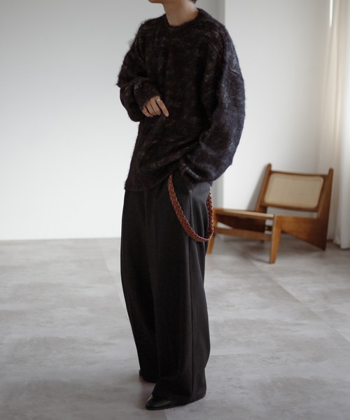 TOMRROWLAND✨未使用級　ロングガウン　ニット　シャギー素材　近年モデル 予約]シャギーニットタンクトップ/ブラウン – Lumier