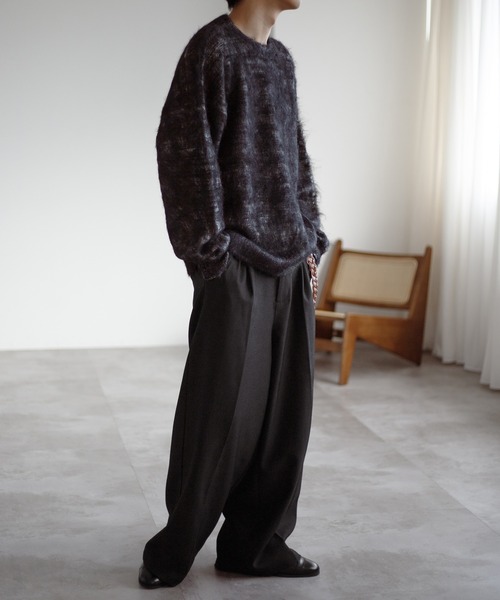 TOMRROWLAND✨未使用級　ロングガウン　ニット　シャギー素材　近年モデル ロングシャギーニットカーディガン | titivate