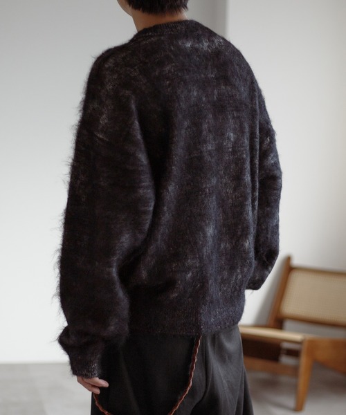 epnok(エプノック)の「コントラストカラーシャギーニット(ニット/セーター・メンズ・ブラウン/ブラック・SMALL/MEDIUM/LARGE)」の16枚目の写真